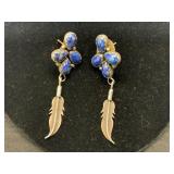 Lapis and Sterling Silver Earrings
