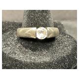 Sterling Silver Ring with Clear Stone