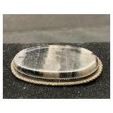 Vintage Oval Agate Brooch