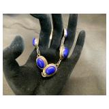 Sterling Silver Bracelet Lapis Stones