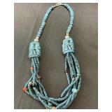 Multi-Strand Bead Necklace w/Heishi Carved Beads