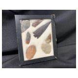 Framed Collection of Stone Tool Artifacts