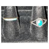 Vintage Sterling Silver Turquoise Rings