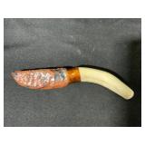Obsidian Knife with Bone Handle