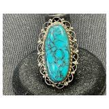 Sterling Silver and Turquoise Ring Size 7