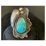 Vintage Navajo Sterling Silver Turquoise Ring