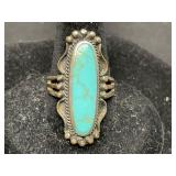 Vintage Navajo Sterling Silver Turquoise Ring