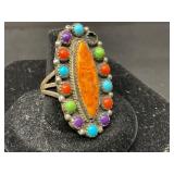 Navajo Southwestern Multi-Stone Cluster Ring