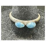Denim Lapis and Silver Ring, Size 8