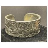 Salisbury Pewter Floral Cuff Bracelet