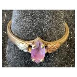 10 KT Black Hills Gold Amethyst Ring