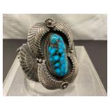 NDG Sterling Silver Turquoise Cuff Bracelet
