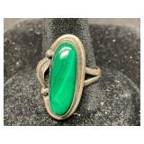 Sterling Silver Malachite Ring