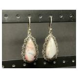 Navajo Sterling Silver Magnasite Earrings