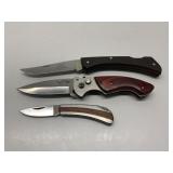 Three Folding Knives
