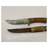 Two Fixed-Blade Hunting Knives