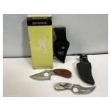 Browning and Cat Skinner Knives w/Sheaths