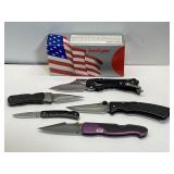 Five Folding Knives Lot