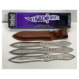 Hibben Knives GH2033 Throwing Knives Trio w/Sheath