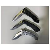 Three Folding Pocket Knives