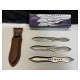 Triple Throwing Knife Set with Sheath