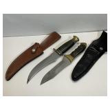 Two Fixed-Blade Knives w/Sheaths