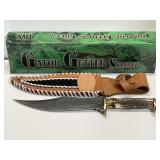 Gator Getter Skinner Damascus Knife w/Sheath