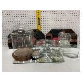Glass Display Pieces With Lights