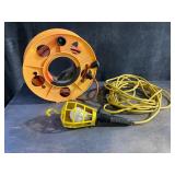 Extension Cord Reel and Hanging Shop Light