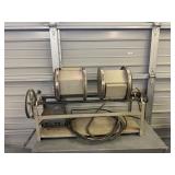 Dual-Barrel Rock Tumbler on Frame