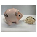 Pink Ceramic Piggy Bank by Clay in Mind