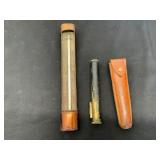 Metal Thermometer and Sight Glass Set