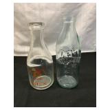 Hickory Hills and Idlewild Dairy Glass Bottles