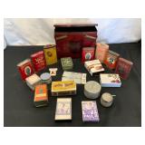 Tin Tobacco Box and Assorted Tins