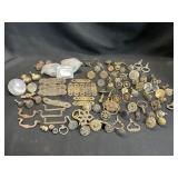 Vintage Metal Drawer Pulls and Hardware Assortment