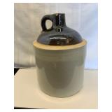 1-Gallon Brown and White Stoneware Jug