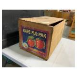 Kare-Ful-Pak Wooden Apple Crate Box