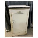 Vintage Metal Cabinet with Drawer