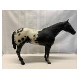 Black and White Spotted Horse Figurine