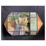 Stained Glass Terrarium with Floral Display