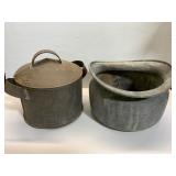 Two Vintage Metal Cooking Pots