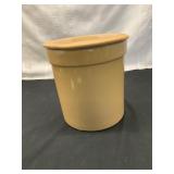 Vintage Primitive Half-Gallon Stoneware Crock