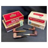 Tobacco Pipes and Cigar Boxes