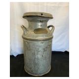 Vintage Milk Can with Brass Plaque