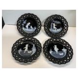 4 Westmoreland Mary Gregory Collector Plates