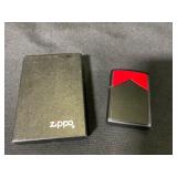 Zippo Black and Red Lighter with Box