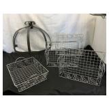 Metal Storage Baskets and Hanging Rack