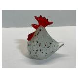 Blown Art Glass Rooster Paperweight