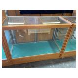 Oak and Glass Display Case 48x22x40"