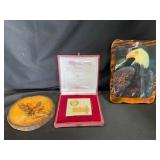 Eagle Display Items and Trophy Set